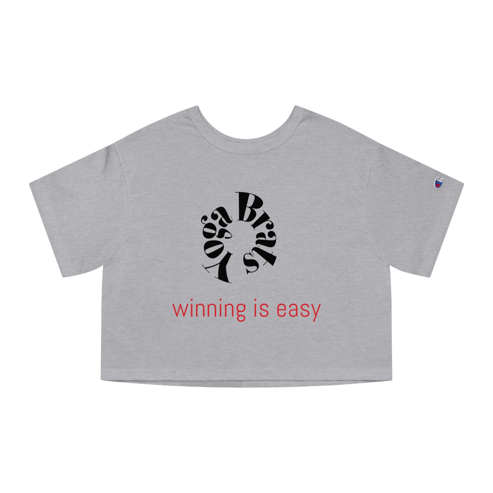 Champion Women's Heritage Cropped T-Shirt - Winning is Easy, Casual Style, Athleisure Wear, Empowering Apparel, Gift for Gym Lovers