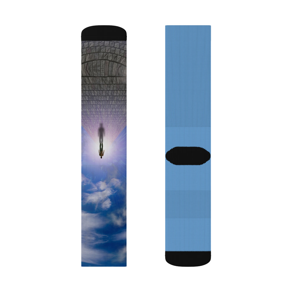 YOGA BRATS Introducing...Cosmic Vivid Sublimation Socks, Galaxy Patterned Socks, Unique Gift for Space Lovers, Trendy Fashion Accessories, Comfortable Everyday Wear