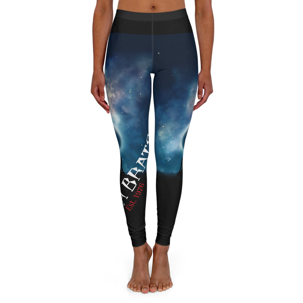 Galaxy-Inspired Women's Spandex Leggings, Cosmic Activewear, Yoga Pants, Comfortable Workout Tights, Sci-Fi Leggings, Starry Night Fitness