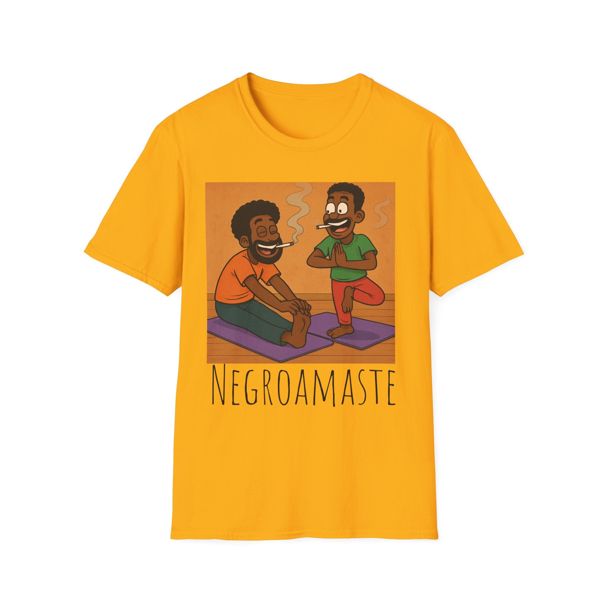 Negroamaste Yoga Tee, Unisex Softstyle T-Shirt for Yoga Lovers, Fun Fitness Apparel, Great Gift for Friends, Relaxation, Affirmation, [...]