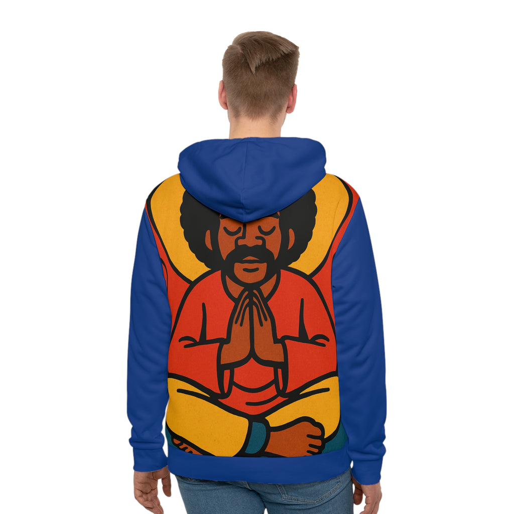 YOGA BRATS Meditative Men's Hoodie - Colorful Spiritual Design, Yoga Wear, Gift for Mindfulness, Streetwear, Relaxation Apparel