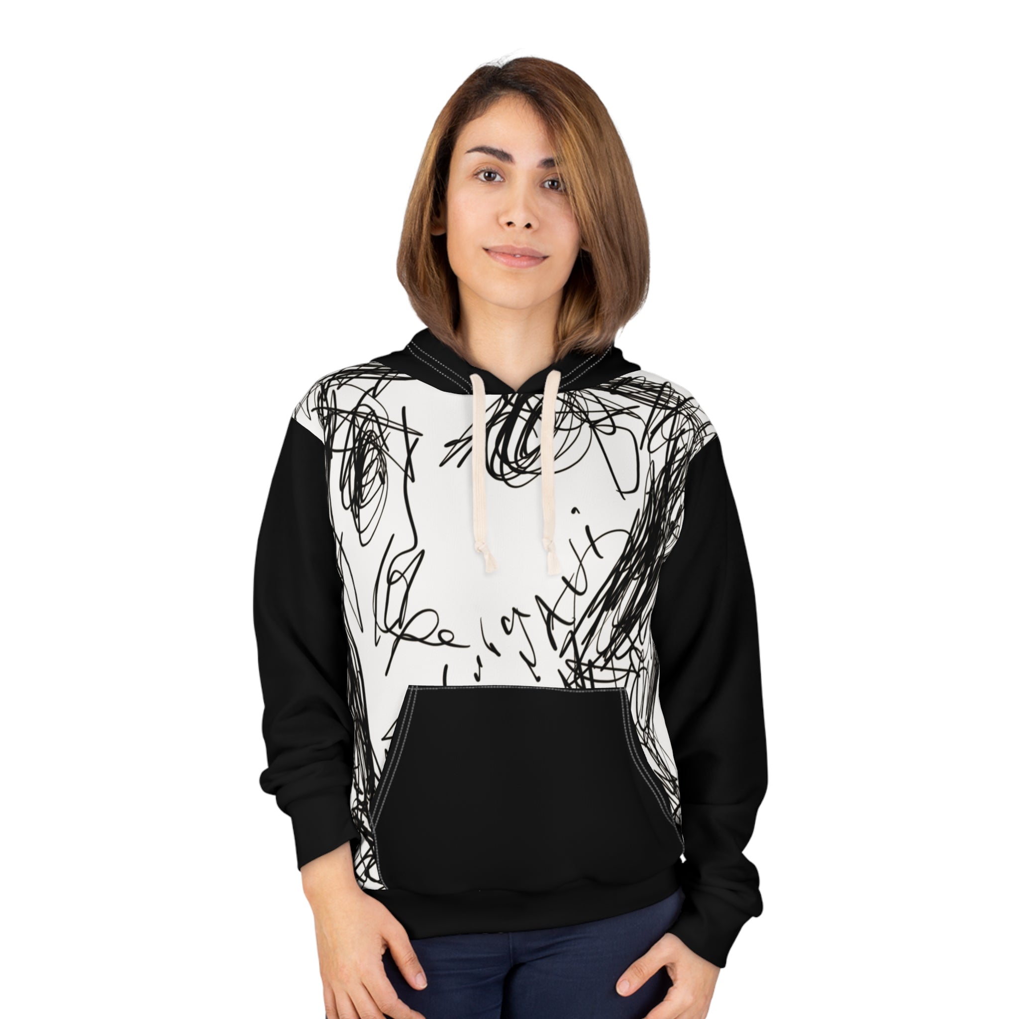 Artistic Unisex Pullover Hoodie, Casual Art Hoodie, Gift for Art Lovers, Unique Graphic Sweater, Perfect for Everyday Wear, Cozy Gift Idea