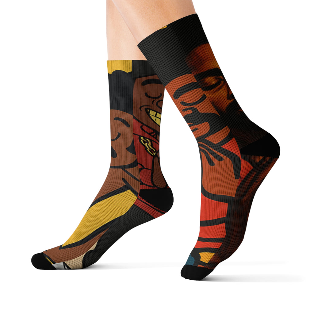 The "Negroamaste Socks" by Yoga Brats , Trendy Sublimation Socks featuring Artistic Designs, Cozy Footwear for Everyday Style, Perfect Gift for Hip Hop Lovers, Fashionable [...]