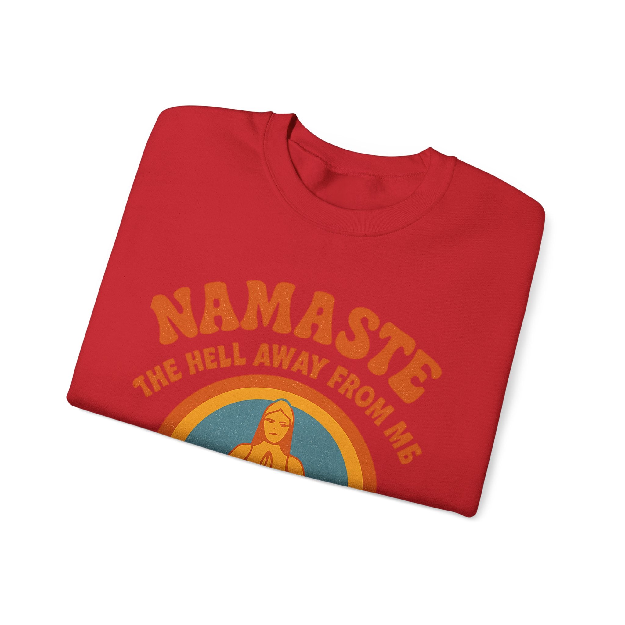 Namaste Sweatshirt, Funny Yoga Crewneck, Unisex Heavy Blend, Spiritual Gift, Meditation Apparel, Mindfulness Clothing, Self-Care Cozy Wear