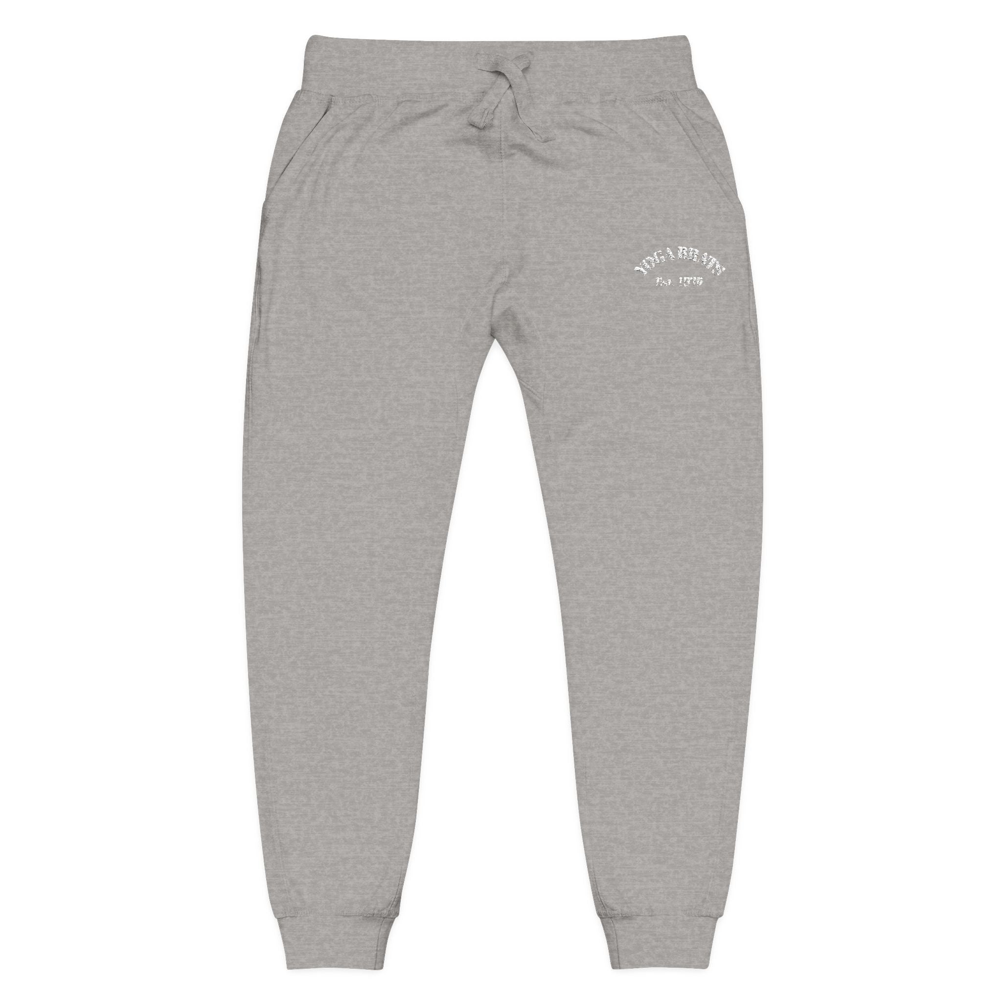Cozy Unisex Fleece Sweatpants with Embroidery, Comfortable Lounge Wear, Stylish Athleisure Pants, Perfect for Relaxing, Gift for Her/Him