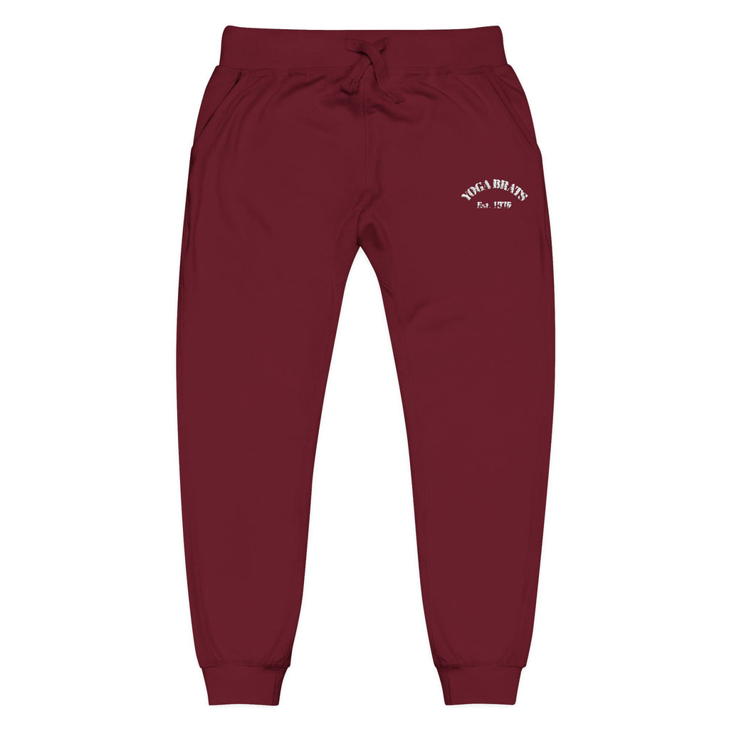 Cozy Unisex Fleece Sweatpants with Embroidery, Comfortable Lounge Wear, Stylish Athleisure Pants, Perfect for Relaxing, Gift for Her/Him